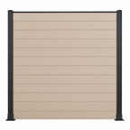 WPC Fence Panel Gen 1 – Off White (156mm × 22.5mm × 1.76m)