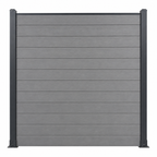 WPC Fence Panel – Grey (156mm × 22.5mm × 1.76m)