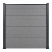 WPC Fence Panel Full Set – Grey (156mm × 22.5mm × 1.76m)