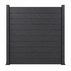 WPC Fence Panel – Black (183mm × 24.5mm × 1.76m)