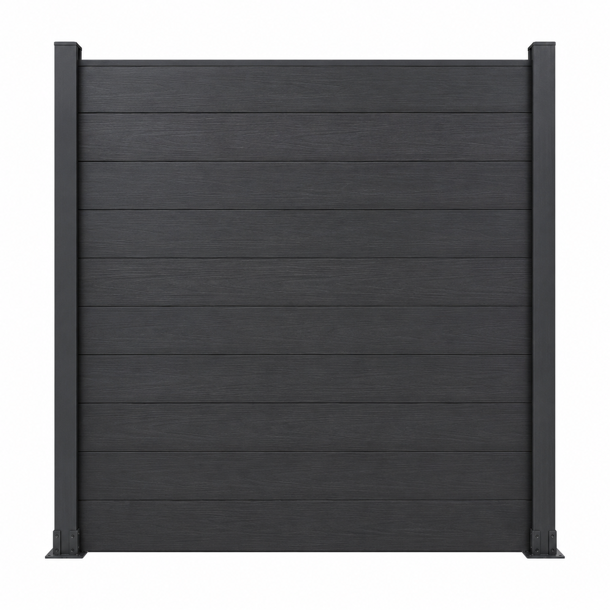 WPC Fence Panel – Black (183mm × 24.5mm × 1.76m)