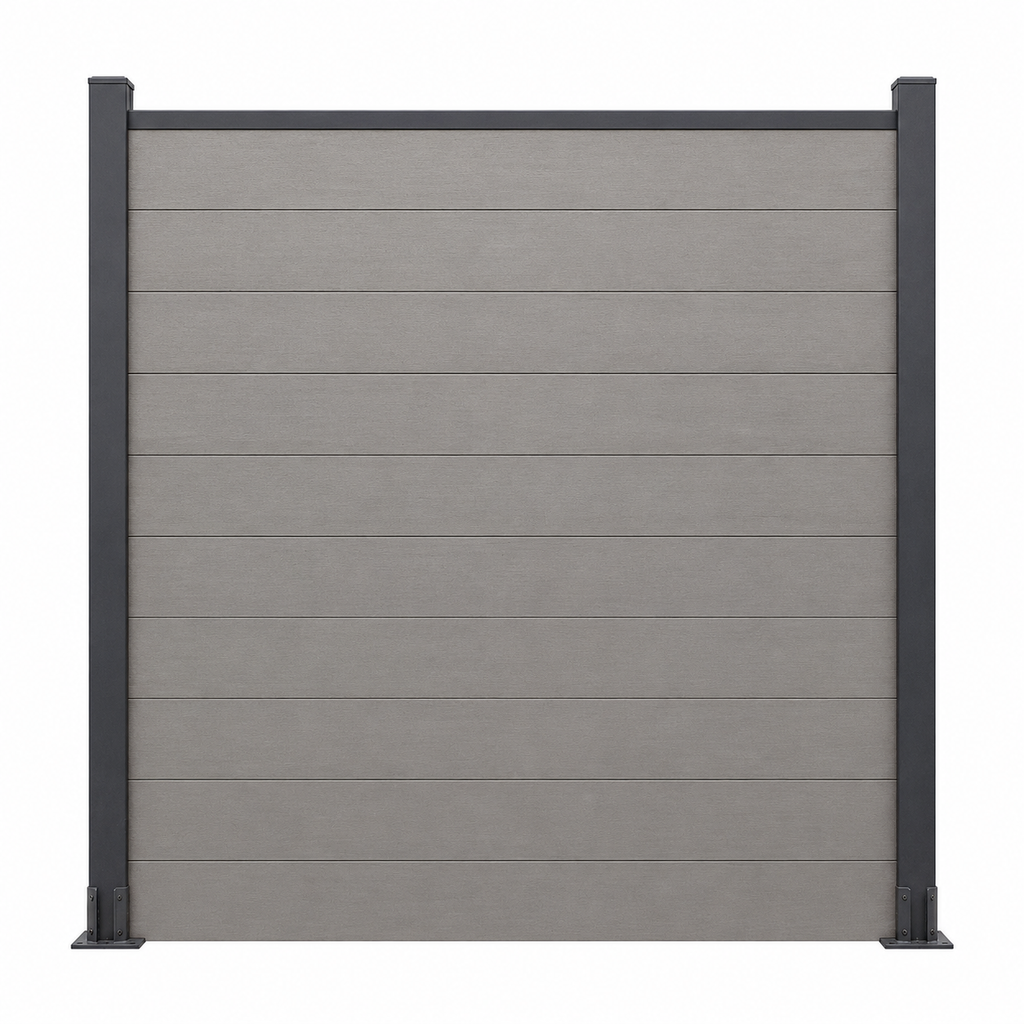 WPC Fence Panel – Dark Grey (180mm × 25mm × 1.76m)