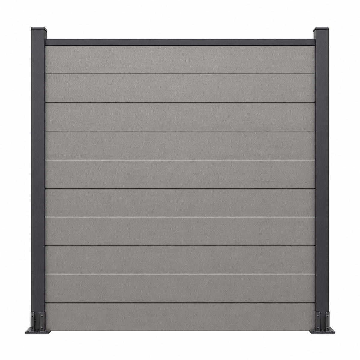 WPC Fence Panel – Dark Grey Full Set (180mm × 25mm × 1.76m)