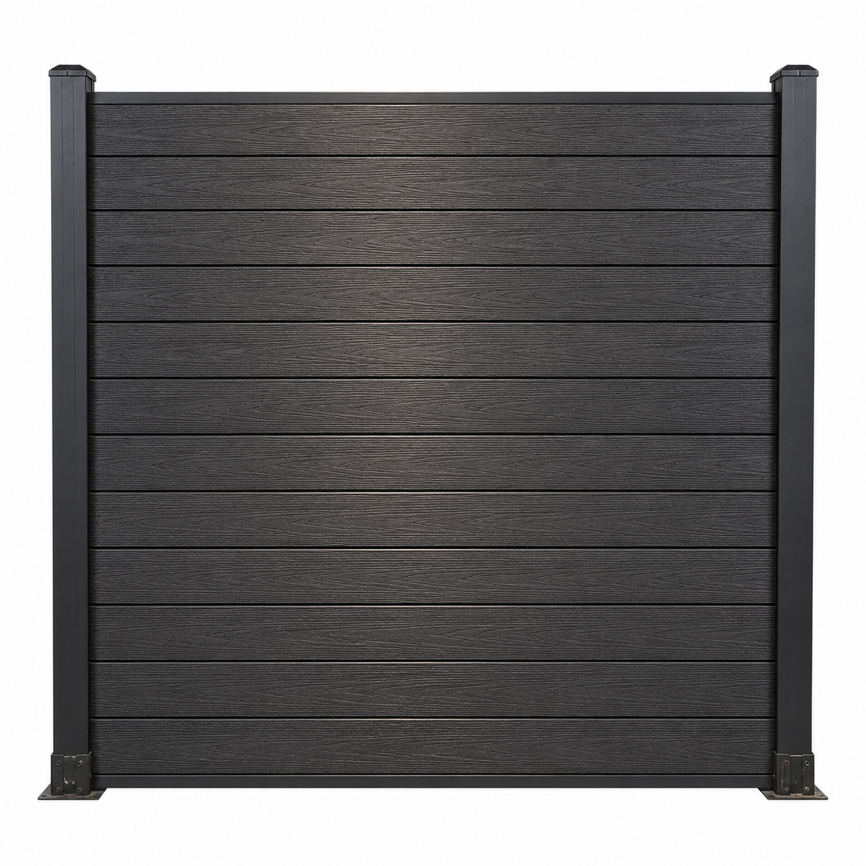 WPC Fence Panel – Black (156mm × 22.5mm × 1.76m)