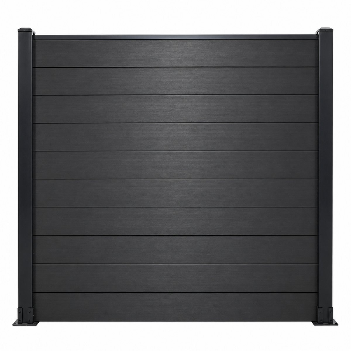 WPC Fence Panel – Gloss Black (180mm × 25mm × 1.76m)