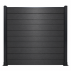 WPC Fence Panel – Gloss Black (180mm × 25mm × 1.76m)
