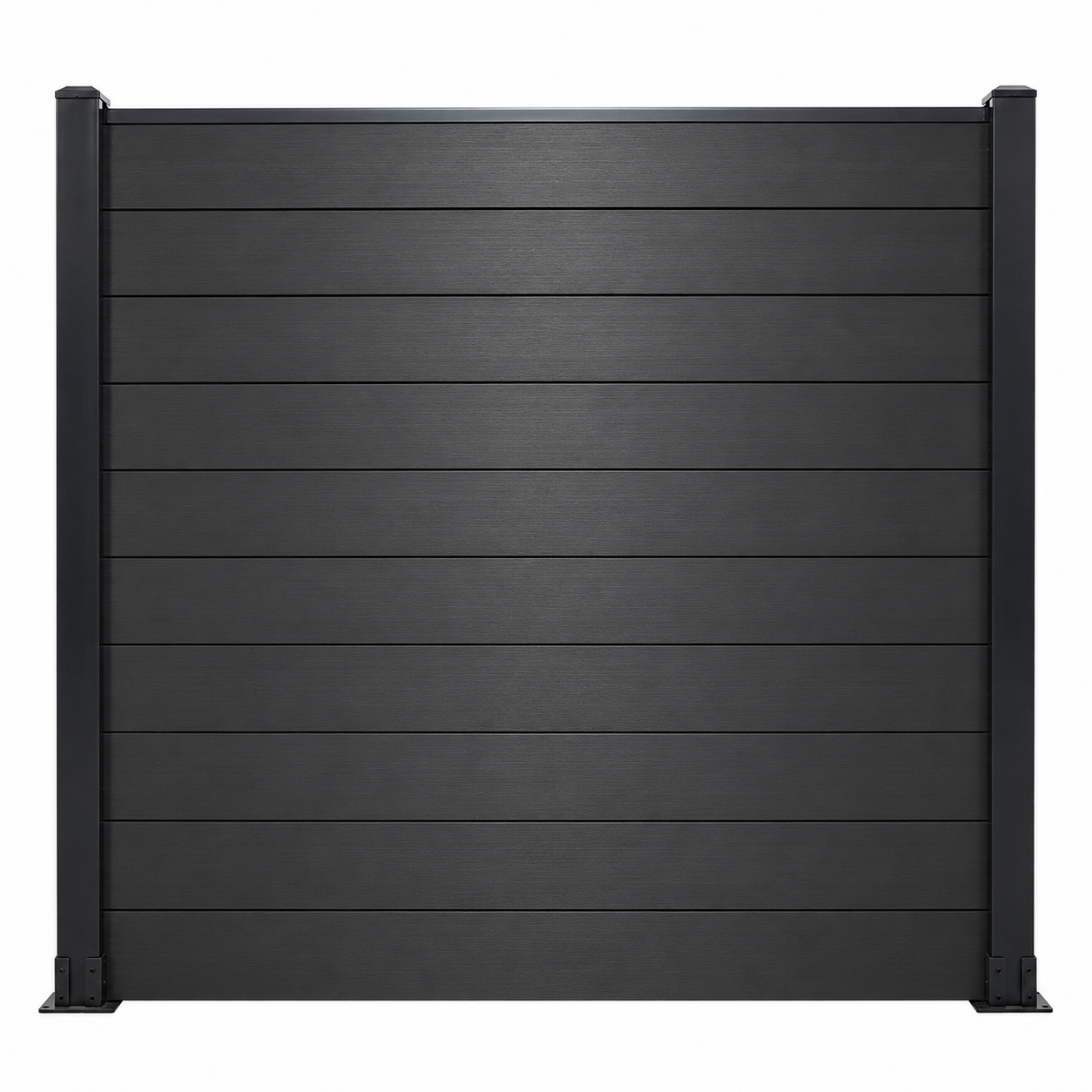 WPC Fence Panel – Gloss Black (180mm × 25mm × 1.76m)