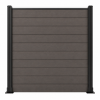 WPC Fence Panel – Matt Black (180mm × 25mm × 1.76m)