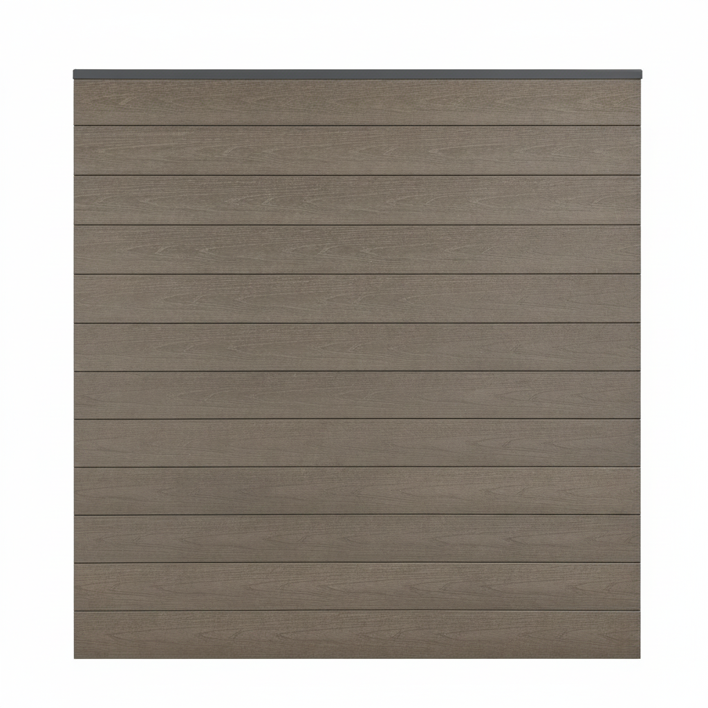 WPC Fence Panel Gen 2 – Dark Coffee Half Set (156mm × 22.5mm × 1.76m)