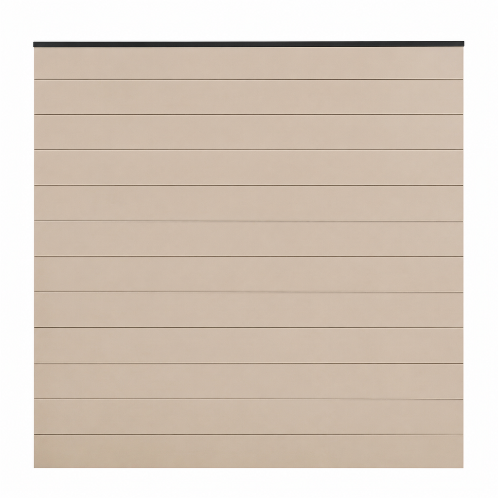 WPC Fence Panel Gen 1 – Off White Half Set (156mm × 22.5mm × 1.76m)