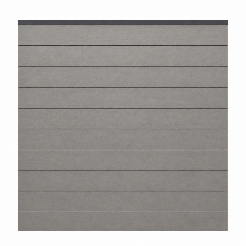 WPC Fence Panel – Dark Grey Half Set (180mm × 25mm × 1.76m)