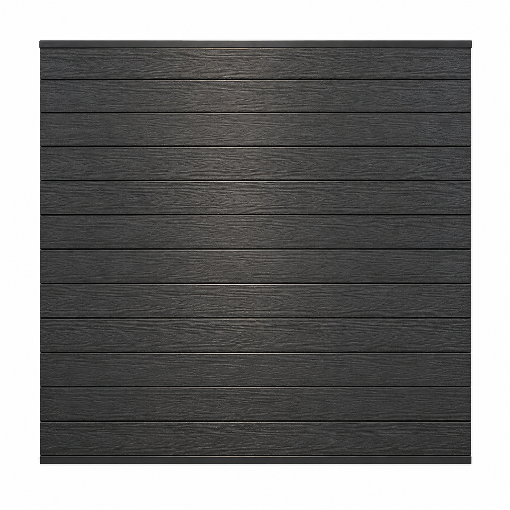 WPC Fence Panel – Black Half Set (156mm × 22.5mm × 1.76m)