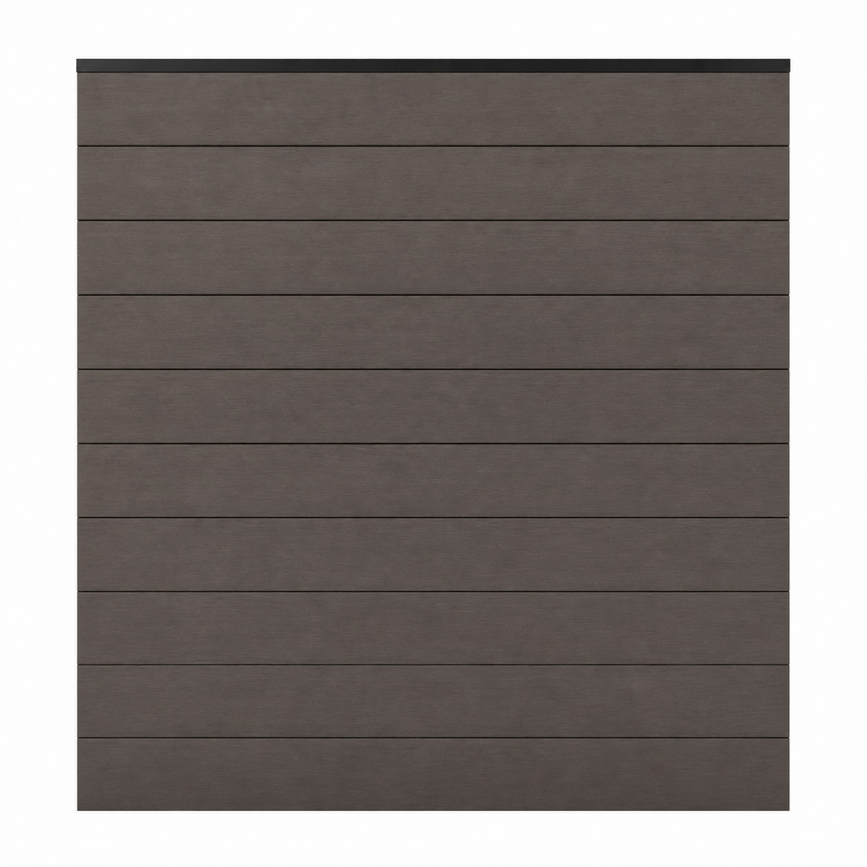 WPC Fence Panel – Matt Black Half Set (180mm × 25mm × 1.76m)