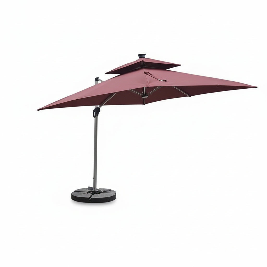 Large Garden Parasol with LED Lights