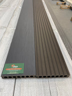 WPC Composite Decking Boards – Ash Grey | Single-Sided Extruded (148mm x 23mm x 3m)