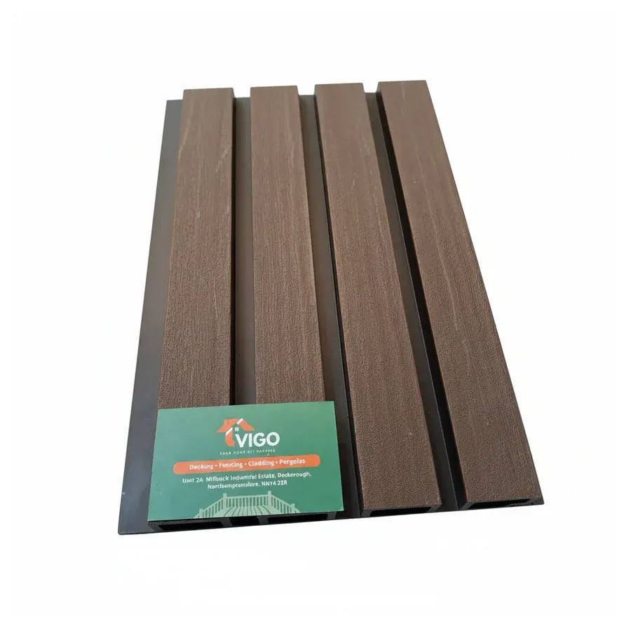 Coffee Vigo WPC wall cladding sample, Generation 1